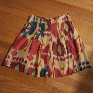Lauren by Ralph Lauren Colorful Silk Skirt
